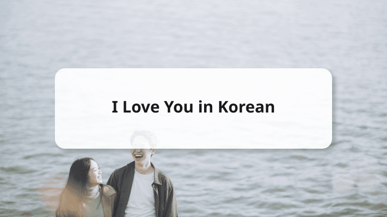 i love you in korean