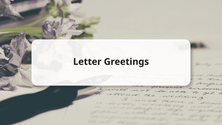 letter greetings