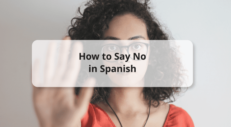 how to say no in spanish